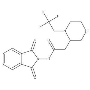 1,3-dioxo-2,3-dihydro-1H-isoindol-2-yl 2-[4-(2,2,2-trifluoroethyl)morpholin-3-yl]acetate Structure
