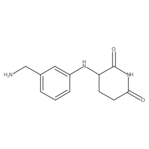 3-{[3-(Aminomethyl)phenyl]amino}piperidine-2,6-dione Structure