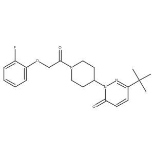 6-Tert-butyl-2-{1-[2-(2-fluorophenoxy)acetyl]piperidin-4-yl}-2,3-dihydropyridazin-3-one结构式