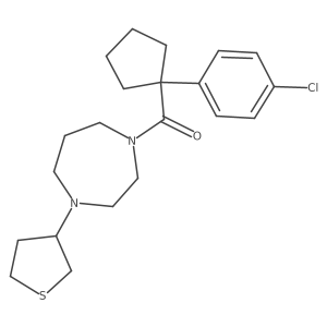 1-[1-(4-Chlorophenyl)cyclopentanecarbonyl]-4-(thiolan-3-yl)-1,4-diazepane Structure