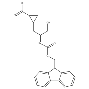 2-[2-({[(9H-fluoren-9-yl)methoxy]carbonyl}amino)-3-hydroxypropyl]cyclopropane-1-carboxylic acid结构式