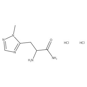 2-Amino-3-(2-methyl-1,2,4-triazol-3-yl)propanamide;dihydrochloride结构式