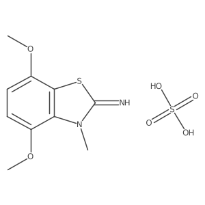 4,7-Dimethoxy-3-methyl-2,3-dihydro-1,3-benzothiazol-2-imine; sulfuric acid结构式
