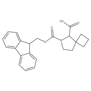 6-{[(9H-fluoren-9-yl)methoxy]carbonyl}-6-azaspiro[3.4]octane-5-carboxylic acid结构式