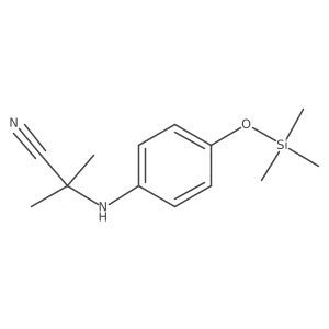 2-Methyl-2-((4-((trimethylsilyl)oxy)phenyl)amino)propanenitrile Structure