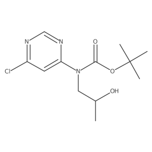 tert-butyl N-(6-chloropyrimidin-4-yl)-N-(2-hydroxypropyl)carbamate结构式