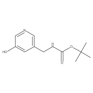 tert-butyl N-[(5-hydroxypyridin-3-yl)methyl]carbamate结构式