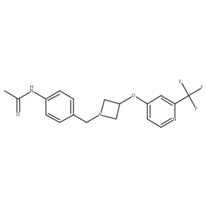 N-[4-[[3-[2-(Trifluoromethyl)pyridin-4-yl]oxyazetidin-1-yl]methyl]phenyl]acetamide Structure