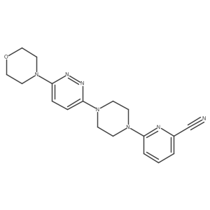 6-{4-[6-(Morpholin-4-yl)pyridazin-3-yl]piperazin-1-yl}pyridine-2-carbonitrile Structure