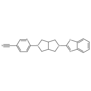 6-[5-(1,3-Benzoxazol-2-yl)-octahydropyrrolo[3,4-c]pyrrol-2-yl]pyridine-3-carbonitrile Structure