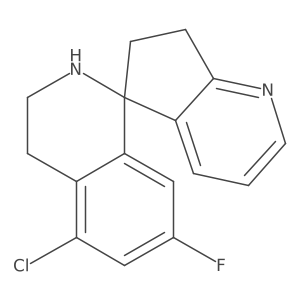 5'-Chloro-7'-fluoro-3',4',6,7-tetrahydro-2'H-spiro[cyclopenta[b]pyridine-5,1'-isoquinoline]结构式