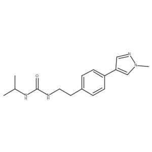 1-{2-[4-(1-methyl-1H-pyrazol-4-yl)phenyl]ethyl}-3-(propan-2-yl)urea结构式