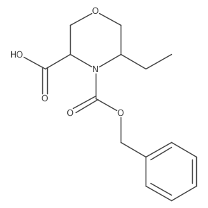 (3R,5R)-4-[(benzyloxy)carbonyl]-5-ethylmorpholine-3-carboxylic acid结构式
