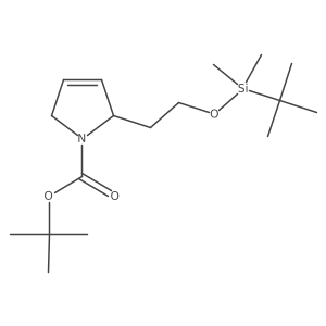 Tert-butyl 2-[2-[tert-butyl(dimethyl)silyl]oxyethyl]-2,5-dihydropyrrole-1-carboxylate Structure