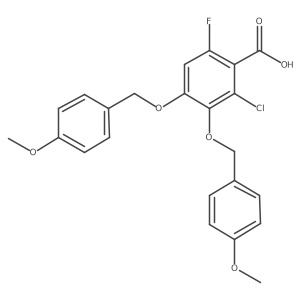 2-Chloro-6-fluoro-3,4-bis((4-methoxybenzyl)oxy)benzoic acid结构式