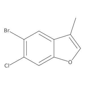 5-Bromo-6-chloro-3-methylbenzofuran Structure