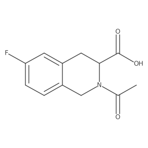 (3S)-2-acetyl-6-fluoro-1,2,3,4-tetrahydroisoquinoline-3-carboxylic acid Structure