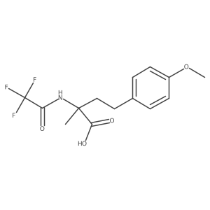 4-(4-Methoxyphenyl)-2-methyl-2-(2,2,2-trifluoroacetamido)butanoic acid结构式