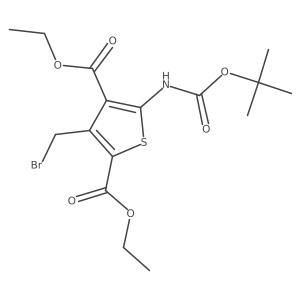 2,4-Diethyl 3-(bromomethyl)-5-{[(tert-butoxy)carbonyl]amino}thiophene-2,4-dicarboxylate结构式