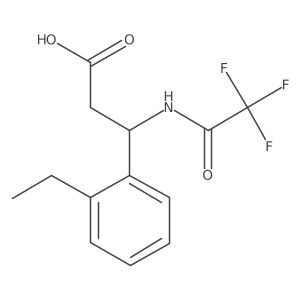 3-(2-Ethylphenyl)-3-(2,2,2-trifluoroacetamido)propanoic acid Structure