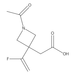 2-[1-Acetyl-3-(1-fluoroethenyl)azetidin-3-yl]acetic acid Structure