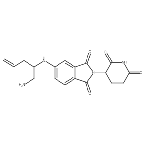 5-[1-(Aminomethyl)but-3-enylamino]-2-(2,6-dioxo-3-piperidyl)isoindoline-1,3-dione结构式