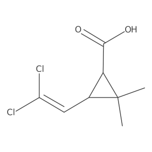 trans-Permethrinic acid D6 (dimethyl D6) 100 microg/mL in Acetone结构式
