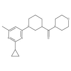 4-[1-(2-Cyclopropyl-6-methylpyrimidin-4-yl)piperidine-3-carbonyl]morpholine Structure
