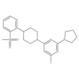 4-[4-(3-Methanesulfonylpyridin-2-yl)piperazin-1-yl]-6-methyl-2-(pyrrolidin-1-yl)pyrimidine结构式