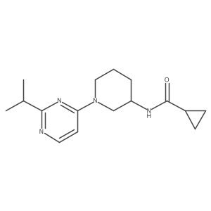 N-{1-[2-(propan-2-yl)pyrimidin-4-yl]piperidin-3-yl}cyclopropanecarboxamide结构式