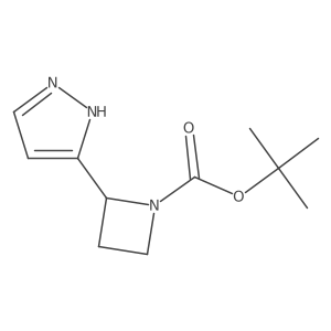 tert-butyl 2-(1H-pyrazol-3-yl)azetidine-1-carboxylate结构式