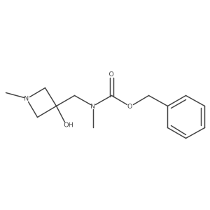 benzyl N-[(3-hydroxy-1-methylazetidin-3-yl)methyl]-N-methylcarbamate结构式