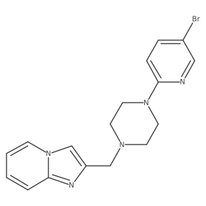 1-(5-Bromopyridin-2-yl)-4-({imidazo[1,2-a]pyridin-2-yl}methyl)piperazine Structure