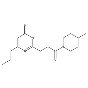 2-((2-(4-methylpiperidin-1-yl)-2-oxoethyl)thio)-6-propylpyrimidin-4(3H)-one Structure