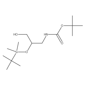 [2-[[(1,1-Dimethylethyl)dimethylsilyl]oxy]-3-hydroxypropyl]carbamic acid 1,1-dimethylethyl ester结构式