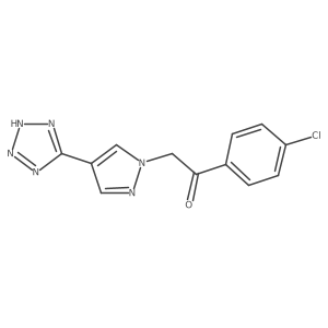 1-(4-Chlorophenyl)-2-[4-(2H-tetrazol-5-yl)-1H-pyrazol-1-yl]ethanone结构式