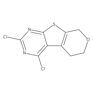2,4-Dichloro-5,8-dihydro-6H-pyrano[4',3':4,5]thieno[2,3-d]pyrimidine结构式