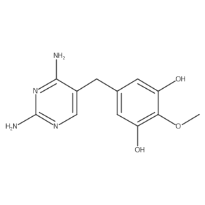5-[(2,4-Diaminopyrimidin-5-yl)methyl]-2-methoxybenzene-1,3-diol Structure