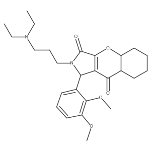 2-[3-(diethylamino)propyl]-1-(2,3-dimethoxyphenyl)-4a,5,6,7,8,8a-hexahydro-1H-chromeno[2,3-c]pyrrole-3,9-dione Structure