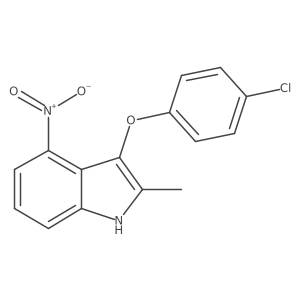 3-(4-Chlorophenoxy)-2-methyl-4-nitro-1H-indole结构式