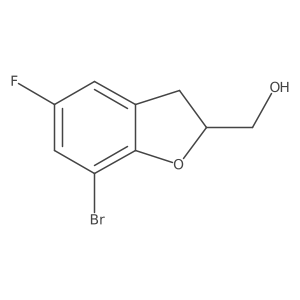 (7-Bromo-5-fluoro-2,3-dihydro-1-benzofuran-2-yl)methanol Structure