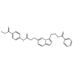 Methyl 4-(2-((3-(2-benzamidoethyl)-[1,2,4]triazolo[4,3-b]pyridazin-6-yl)thio)acetamido)benzoate Structure