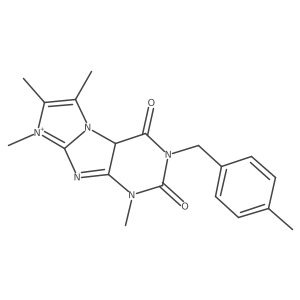 1,6,7,8-tetramethyl-3-[(4-methylphenyl)methyl]-1H,2H,3H,4H,8H-imidazo[1,2-g]purine-2,4-dione结构式