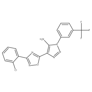4-[3-(2-chlorophenyl)-1,2,4-oxadiazol-5-yl]-1-[3-(trifluoromethyl)phenyl]-1H-1,2,3-triazol-5-amine结构式