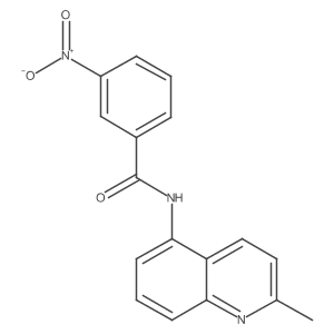 N-(2-methylquinolin-5-yl)-3-nitrobenzamide结构式