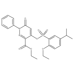 Ethyl 4-(((2-ethoxy-5-isopropylphenyl)sulfonyl)oxy)-6-oxo-1-phenyl-1,6-dihydropyridazine-3-carboxylate Structure
