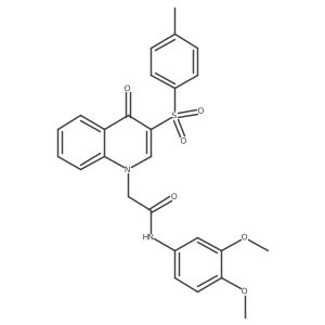 N-(3,4-dimethoxyphenyl)-2-(4-oxo-3-tosylquinolin-1(4H)-yl)acetamide结构式