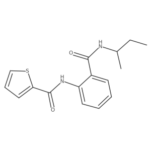 N-{2-[(sec-butylamino)carbonyl]phenyl}-2-thiophenecarboxamide结构式
