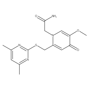 2-(2-(((4,6-dimethylpyrimidin-2-yl)thio)methyl)-5-methoxy-4-oxopyridin-1(4H)-yl)acetamide结构式