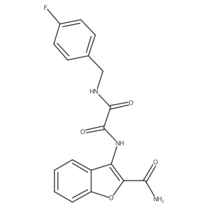 N1-(2-carbamoylbenzofuran-3-yl)-N2-(4-fluorobenzyl)oxalamide结构式